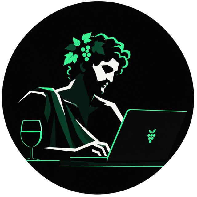 Illustrated portrait of Bacchus